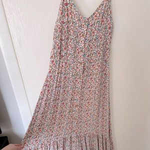 Floral maxi sundress, spaghetti straps